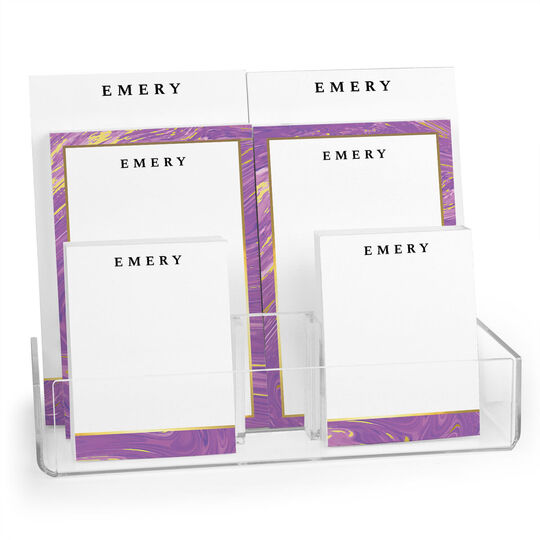 Amethyst Marble Notepad Set
